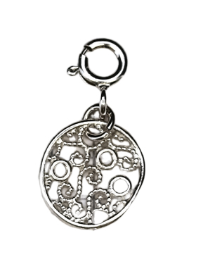 Bild von Filigran Rund Charm 13mm, Silber 925