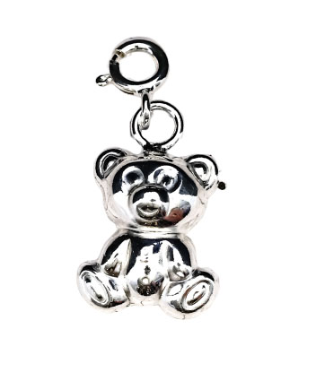 Bild von Teddy Bear 13mm Charm, Silber 925