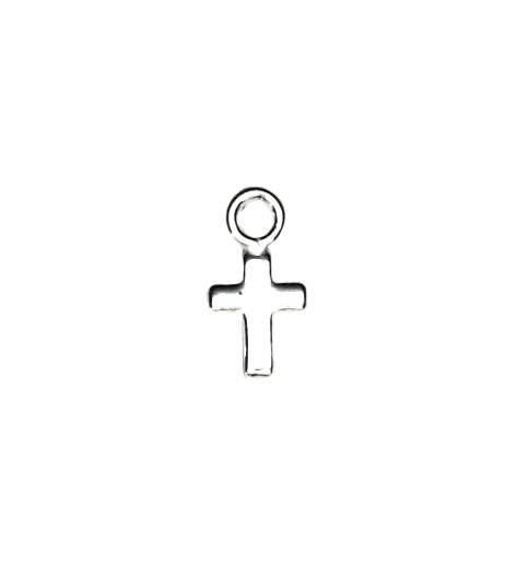 Image de Kreuz 9x4.6mm mit Ring Charm, Silber 925