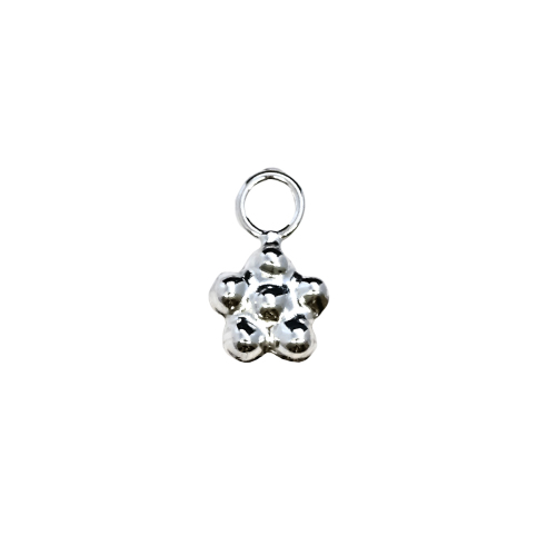 Bild von Bead-Flower 10x6mm mit Ring, Silber 925