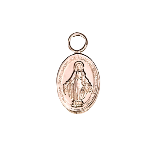 Image de Madonna 15x8mm mit Ring, Silber rosé vergoldet