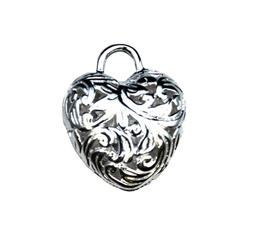 Immagine di Charm Herz 20mm zisiliert, Silber 925