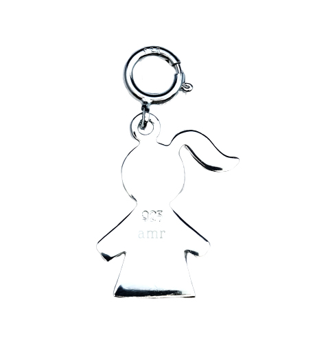 Image de Charm Meitli 11x8mm mit Federring, Silber 925
