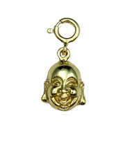 Image de Charm Happy Buddha 10x14mm, Silber vergoldet