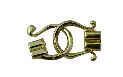 Image de Harfe Verschluss 15mm "Zweier", Silber vergoldet