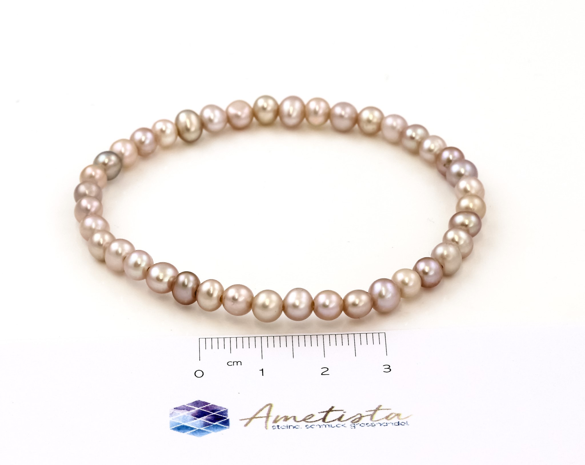 Image de Perlen Armband Rund  5-5.5mm, peach