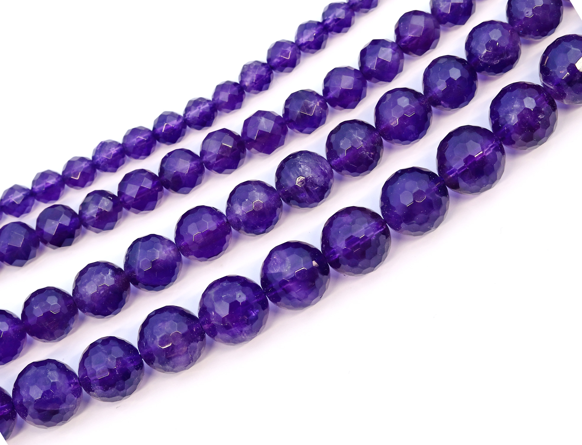 Bild von Amethyst fac. Kugeln  6mm Strang