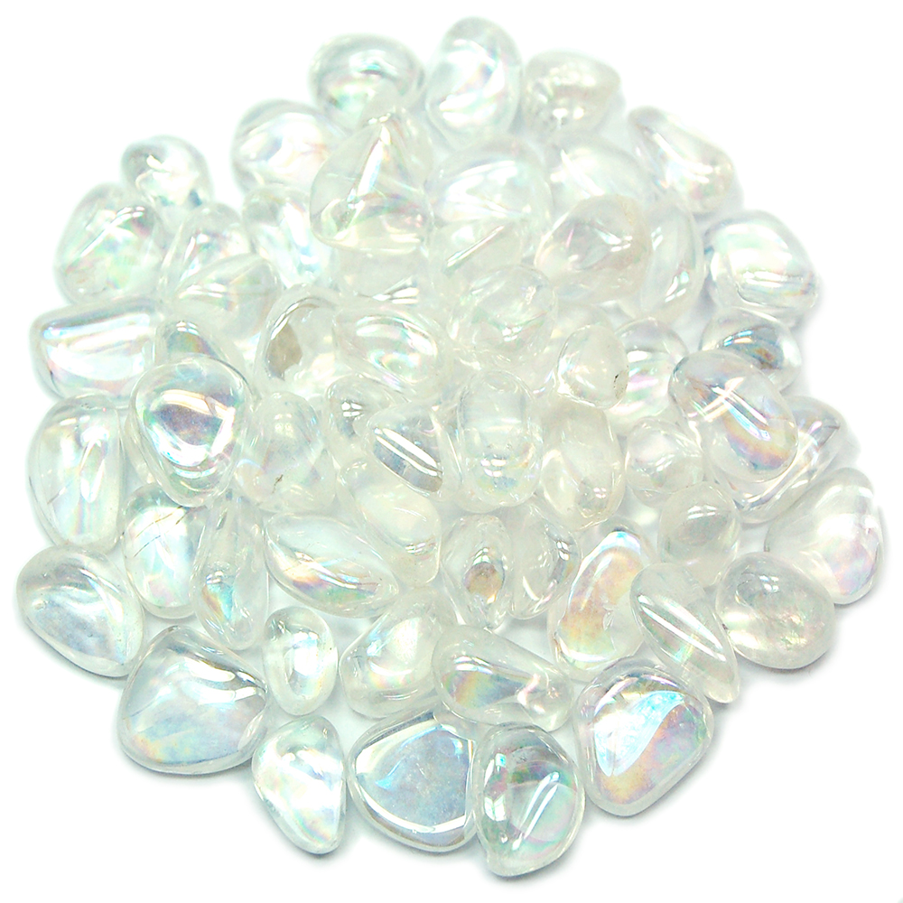 Bild von Bergkristall bedampft Trommelsteine (VE: 250g)