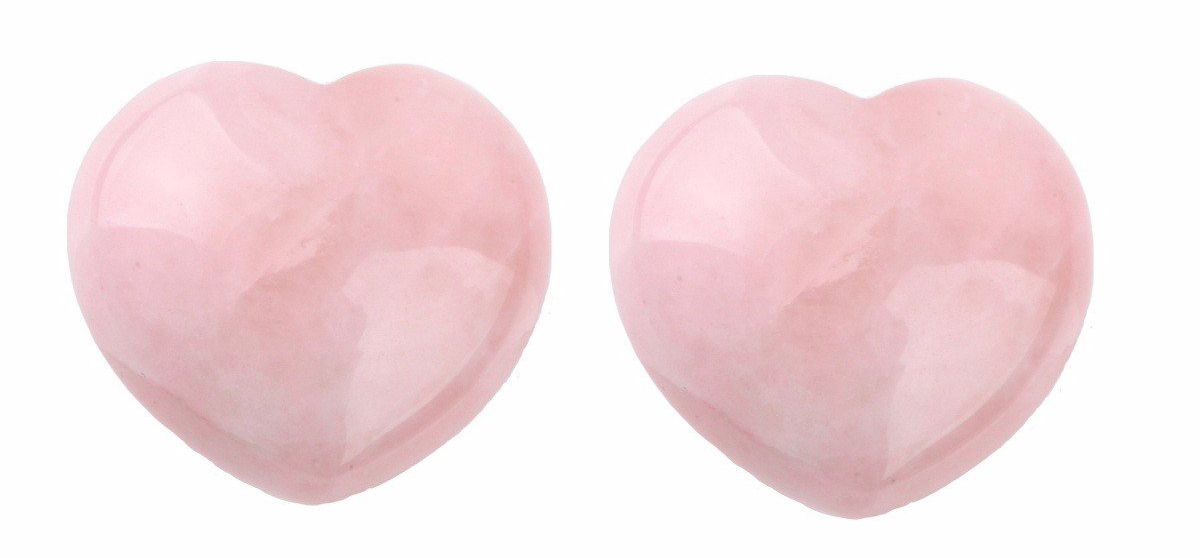 Bild von Rosenquarz "Love Hearts" 45mm flach