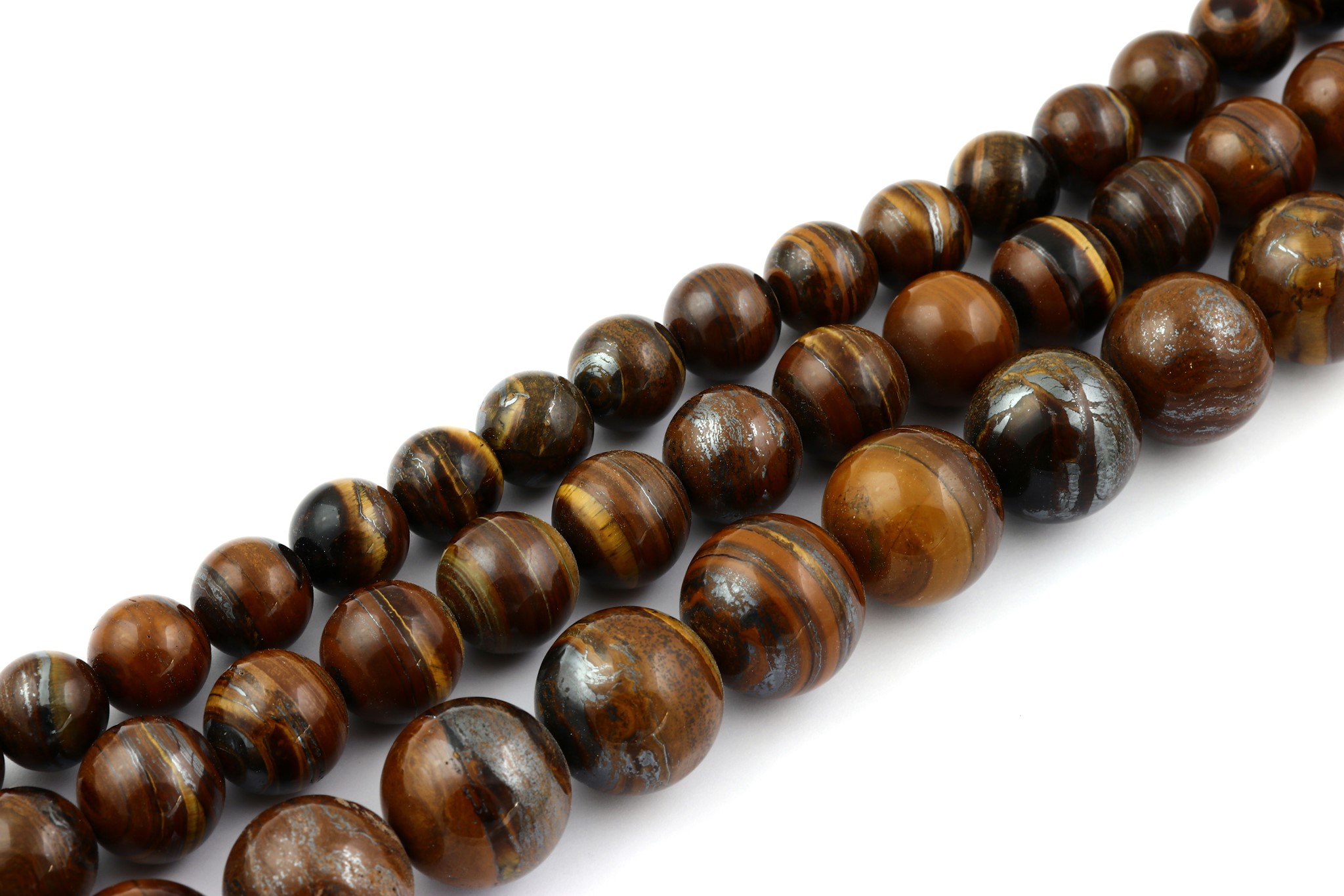Tigereisen gold Kugeln 14mm Strang