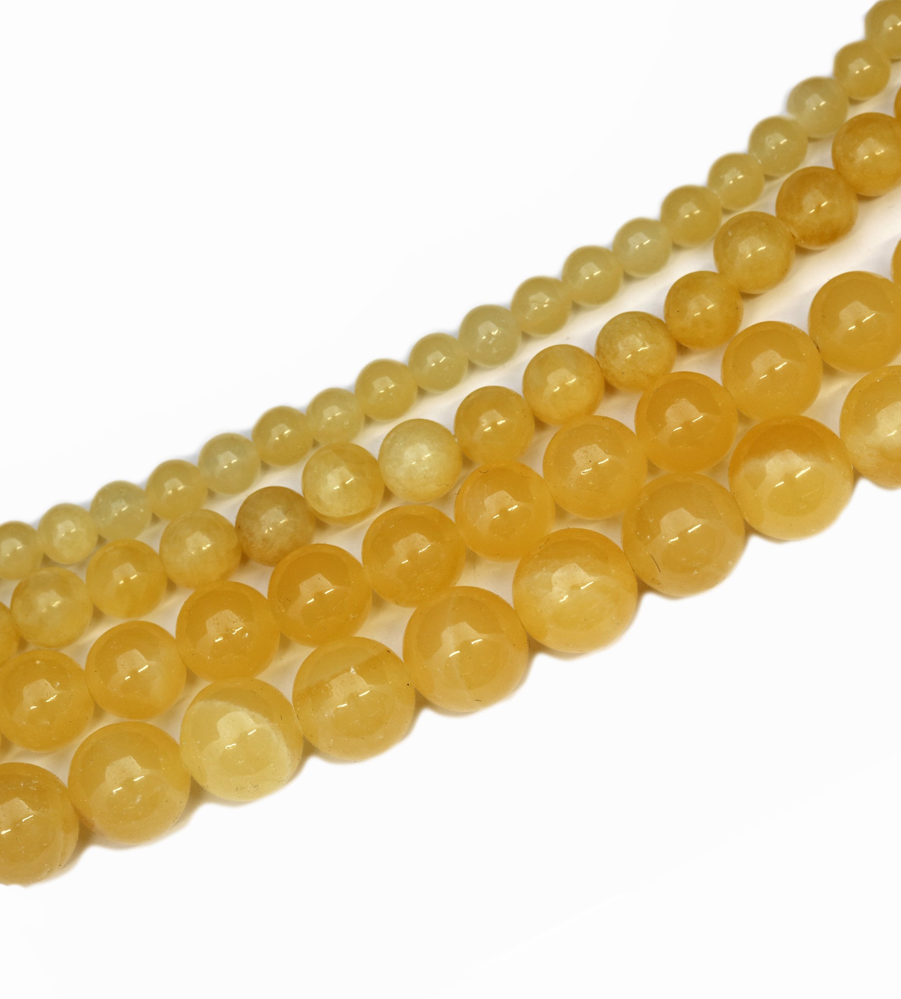 Fil de boules de Calcite orange 12mm 