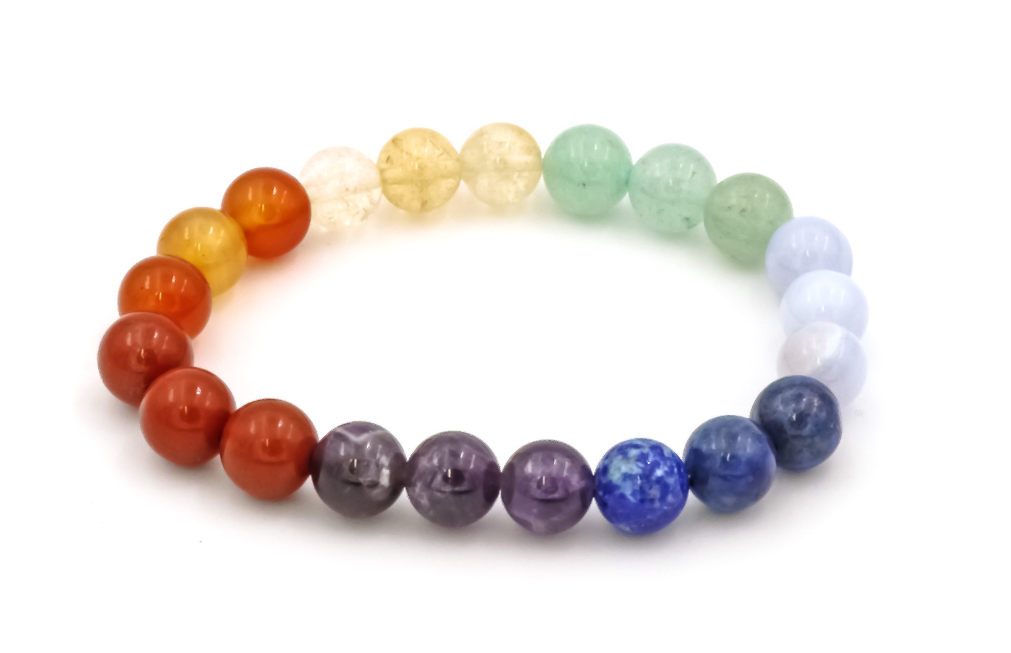 Immagine di Chakra Kugeln 8mm Armband 18.5cm (je 3 Kugeln)