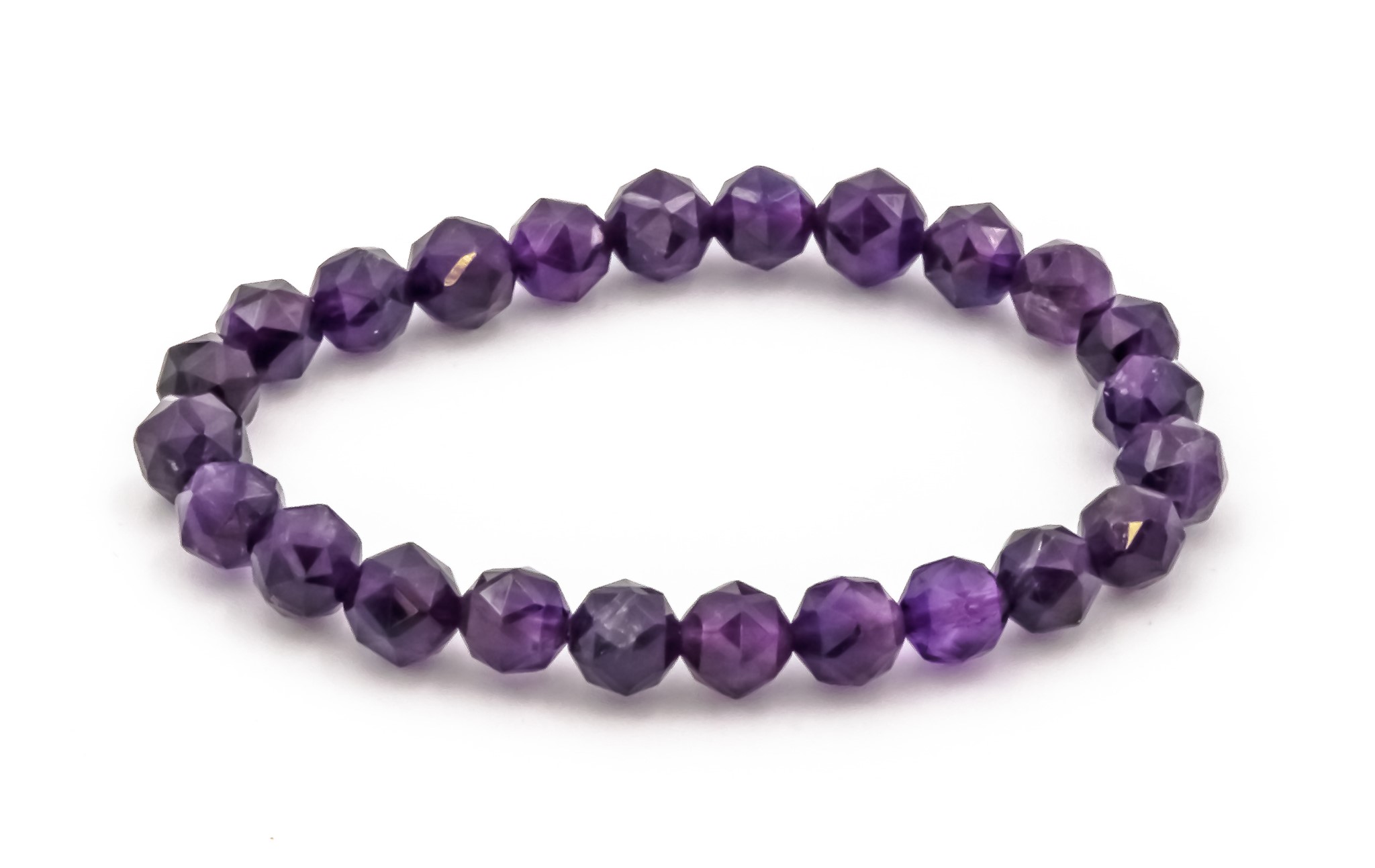 Image de Amethyst fac. Kugeln  8mm Armband (Star-Cut)