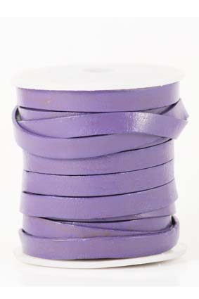 Bild von Lederband flach 7mm violett, 10m Rolle