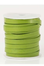 Bild von Lederband flach 7mm grün, 10m Rolle
