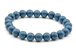 Image de Koralle blau Kugeln  8mm Armband (gefärbt, nicht geschützt)