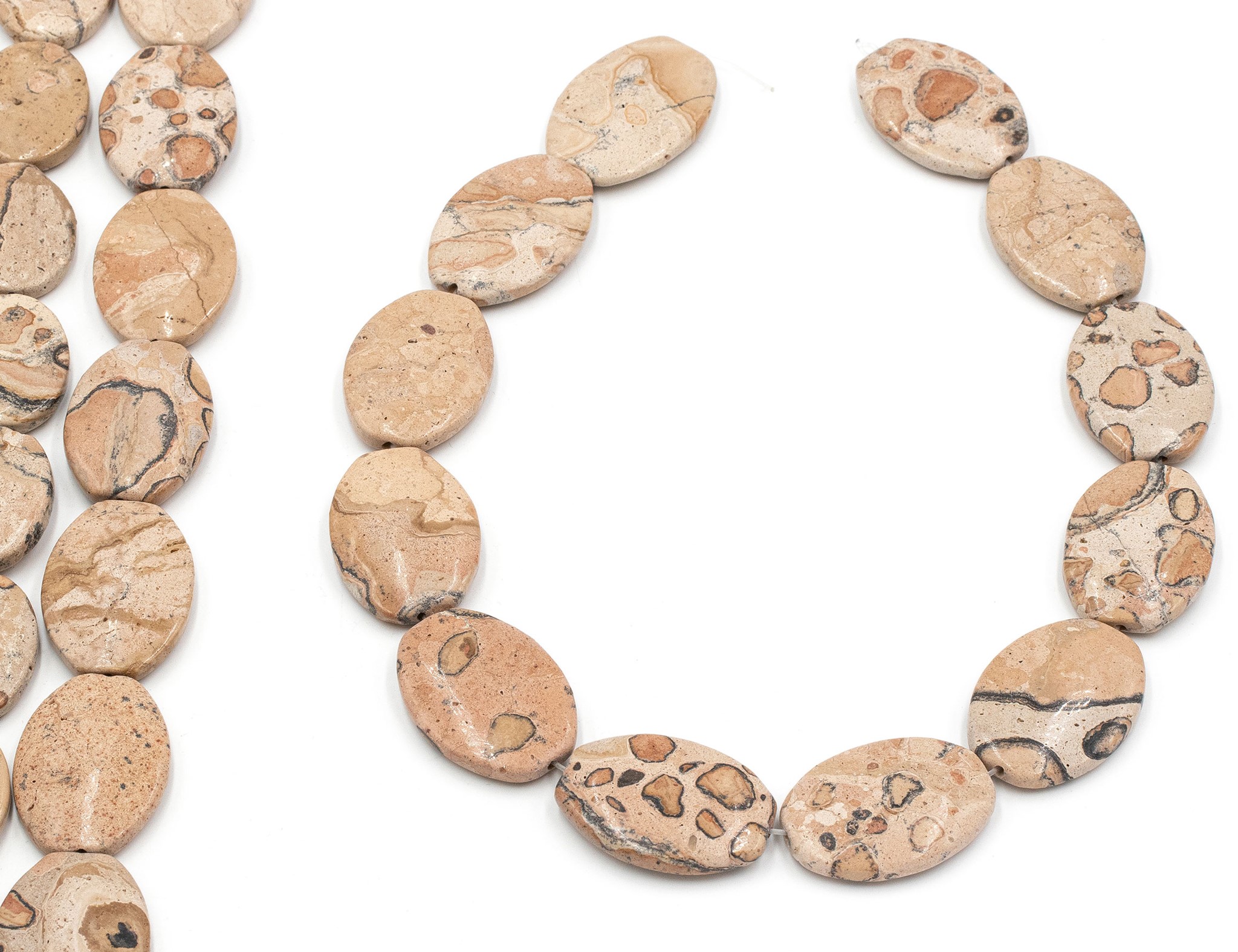 Leopardenfell (Madagaskar) Oval Scheiben Strang