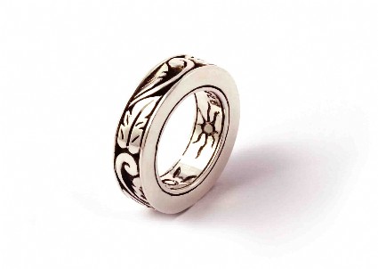 Immagine di Ring mit versch. Symbolen, 8mm, 925 Silber