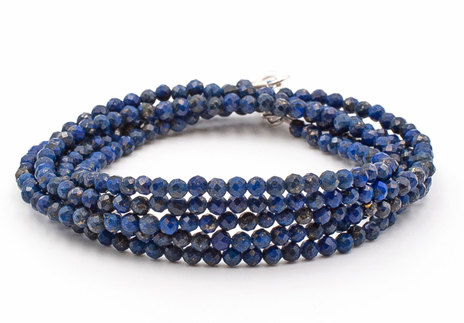 Image de Lapis fac. Kugeln  3mm, 90cm Kette mit Silberverschluss, Silber 925