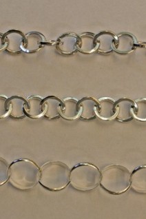 Bild von Silber Rolo Kette 8x1.2mm rhodiniert