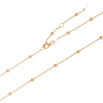 Immagine di Silberkette mit facettierten Kugeln 2mm, Vergoldet