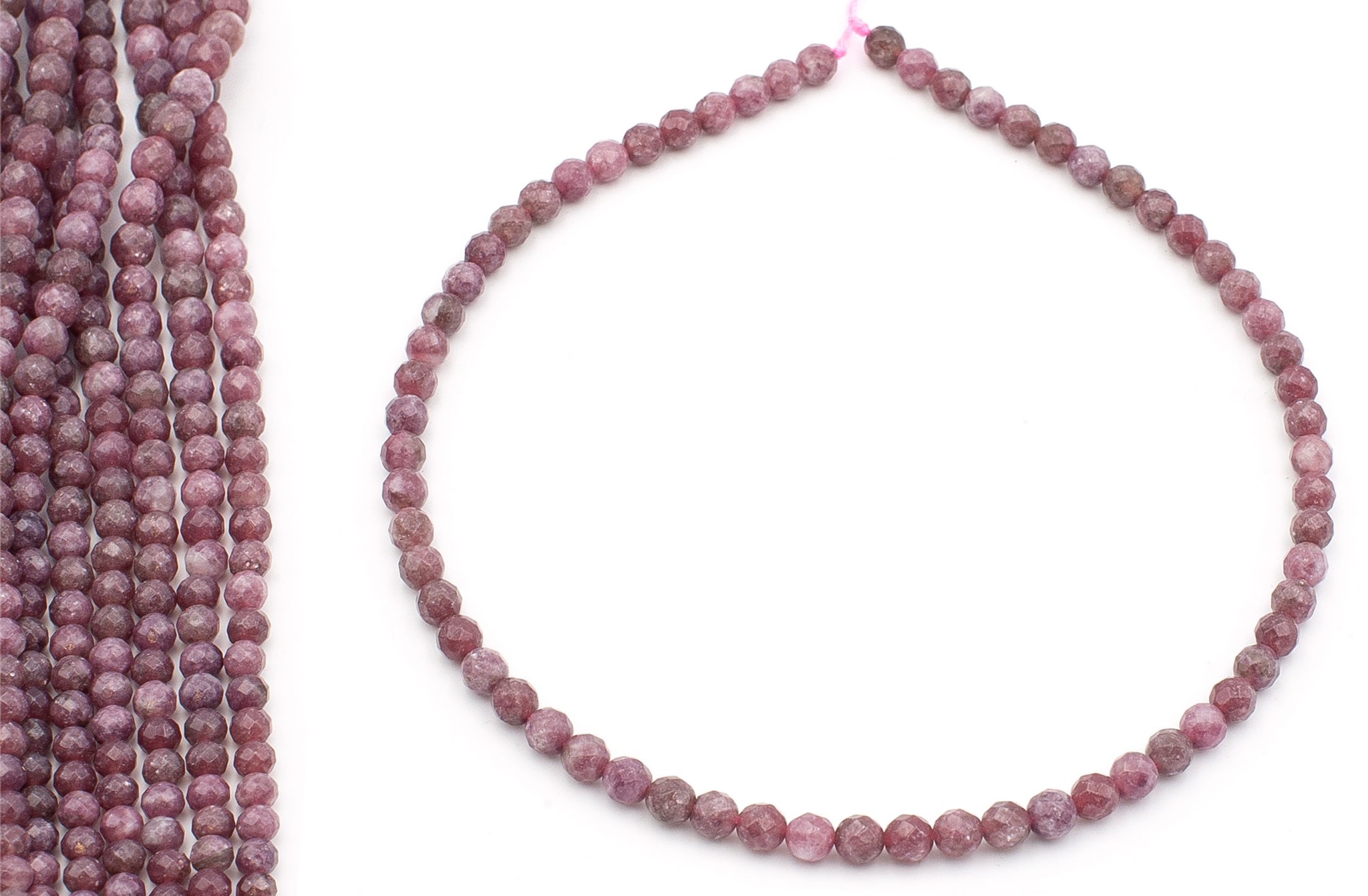 Lepidolith fac. Kugeln  6mm Strang