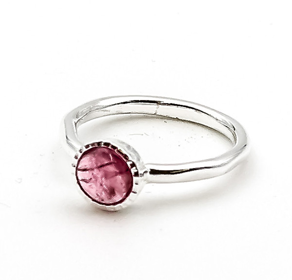Image de Turmalin Pink Cab 9mm Ring "Lucky You", Silber 925