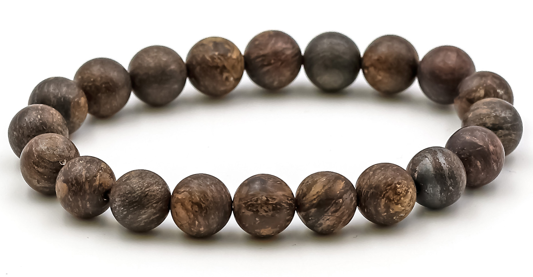 Bild von Bronzit Kugeln Armband (20cm, matt)