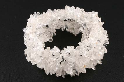 Immagine di Bergkristall "Fancy-Chips breit" Armband ca. 4-6mm