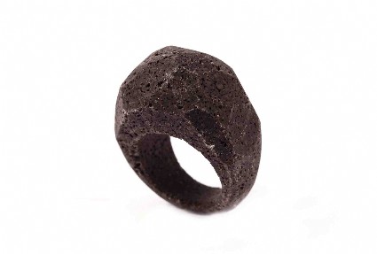 Image de Lava Ring facettiert Marquise