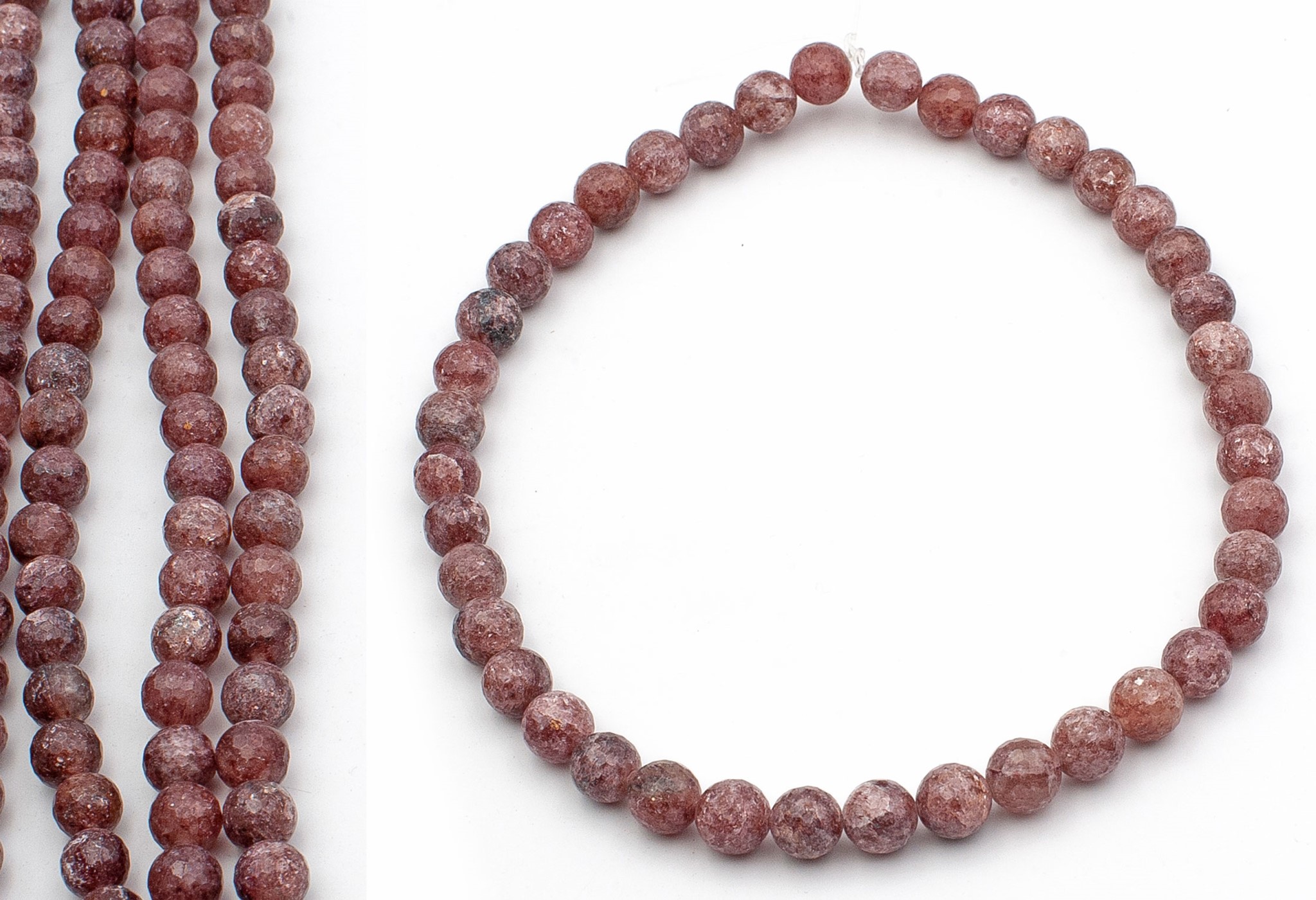 Muskovit fac. Kugeln 10mm Strang