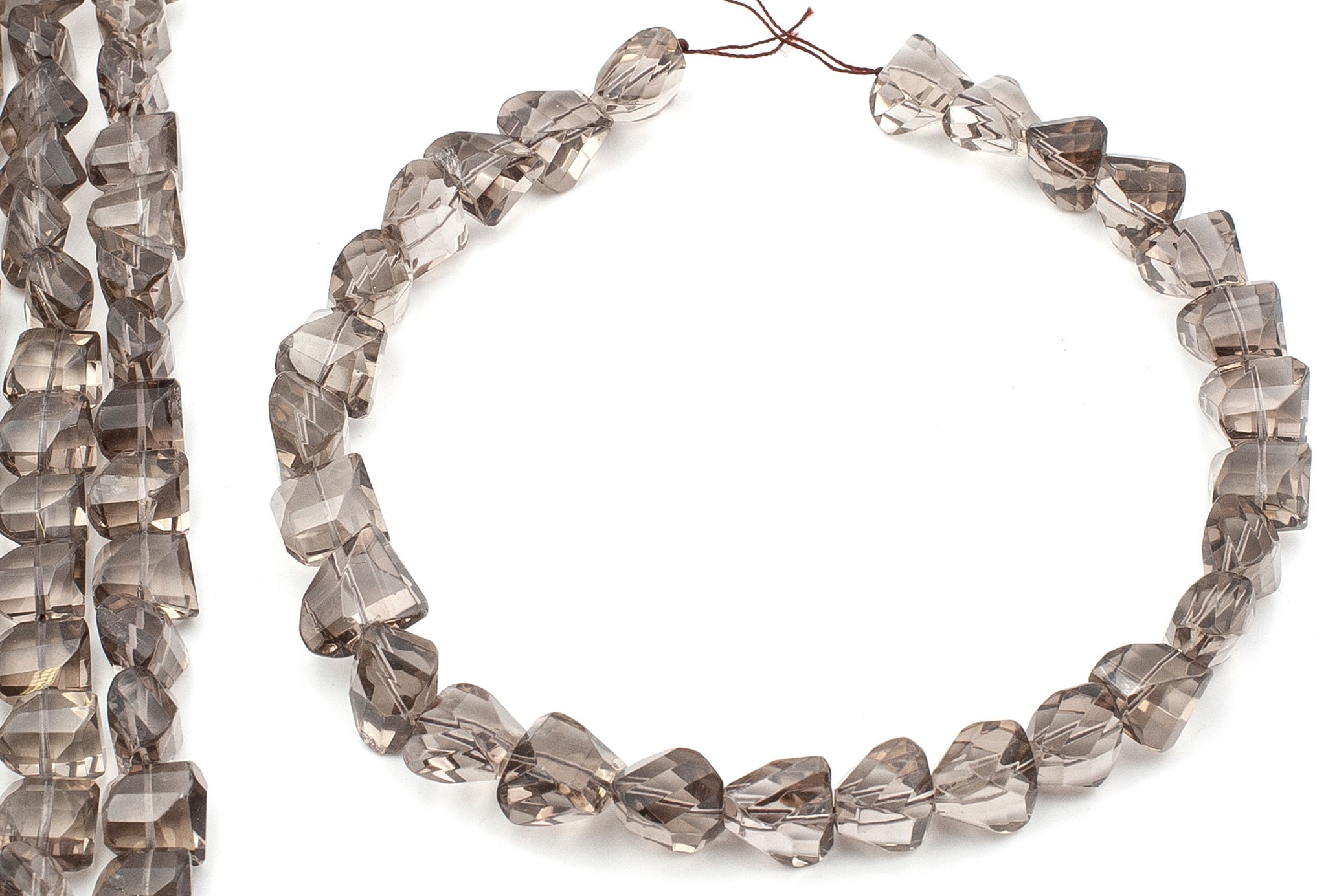 Rauchquarz Würfel 10mm Strang