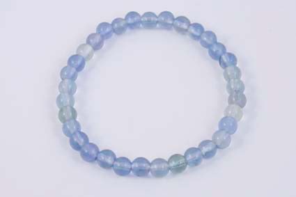 Bild von Fluorit blau Kugeln  6mm Armband 