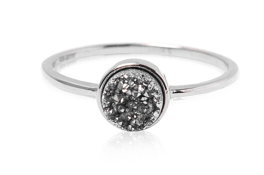 Bild von Achat Druzy Silber 7mm Ring, Silber 925