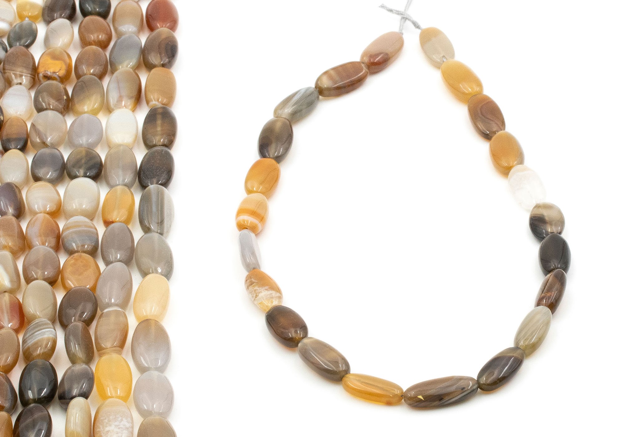 Bild von Achat Oval flach Strang