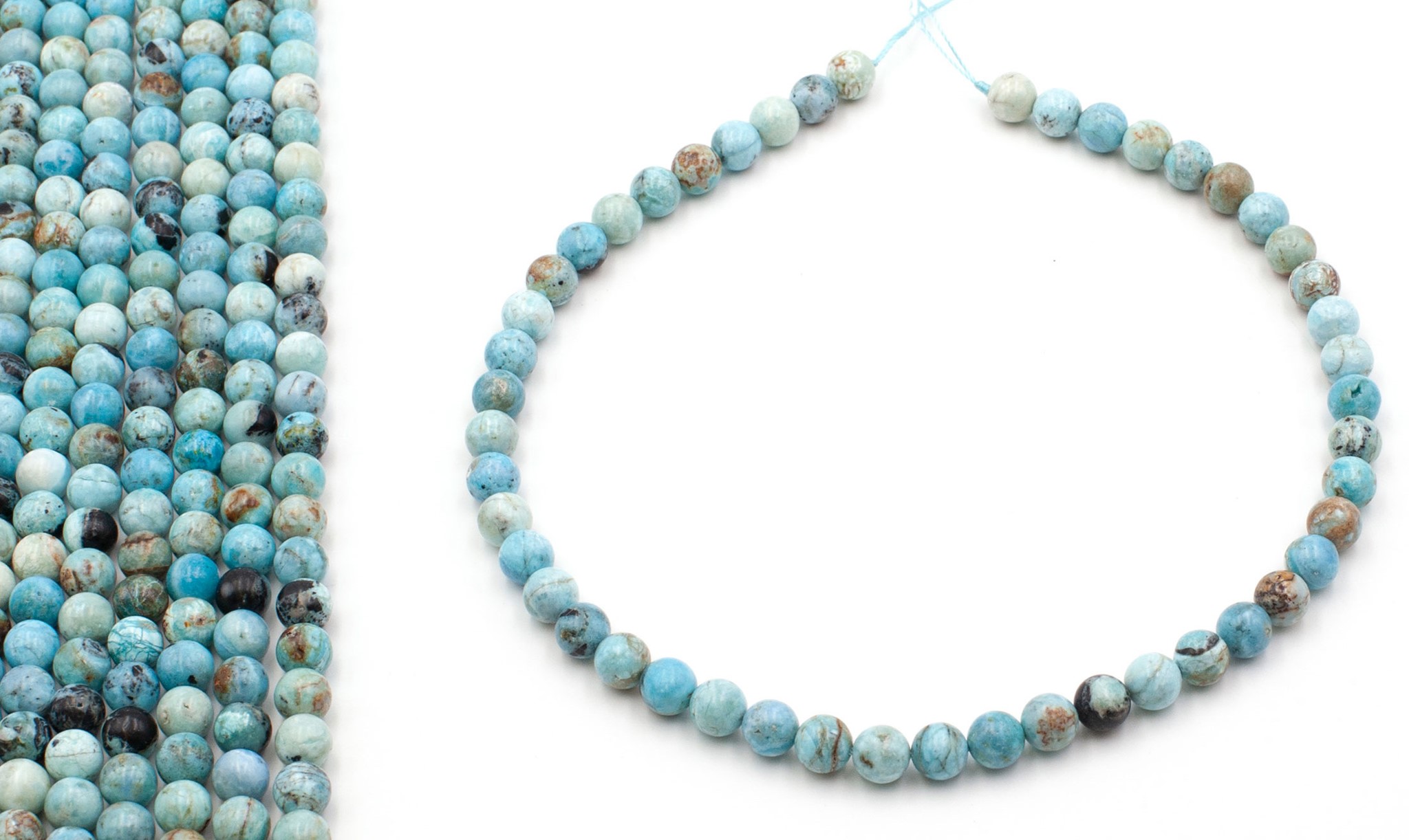 Immagine di Afrikanischer Opal (blau) Kugeln  8mm Strang