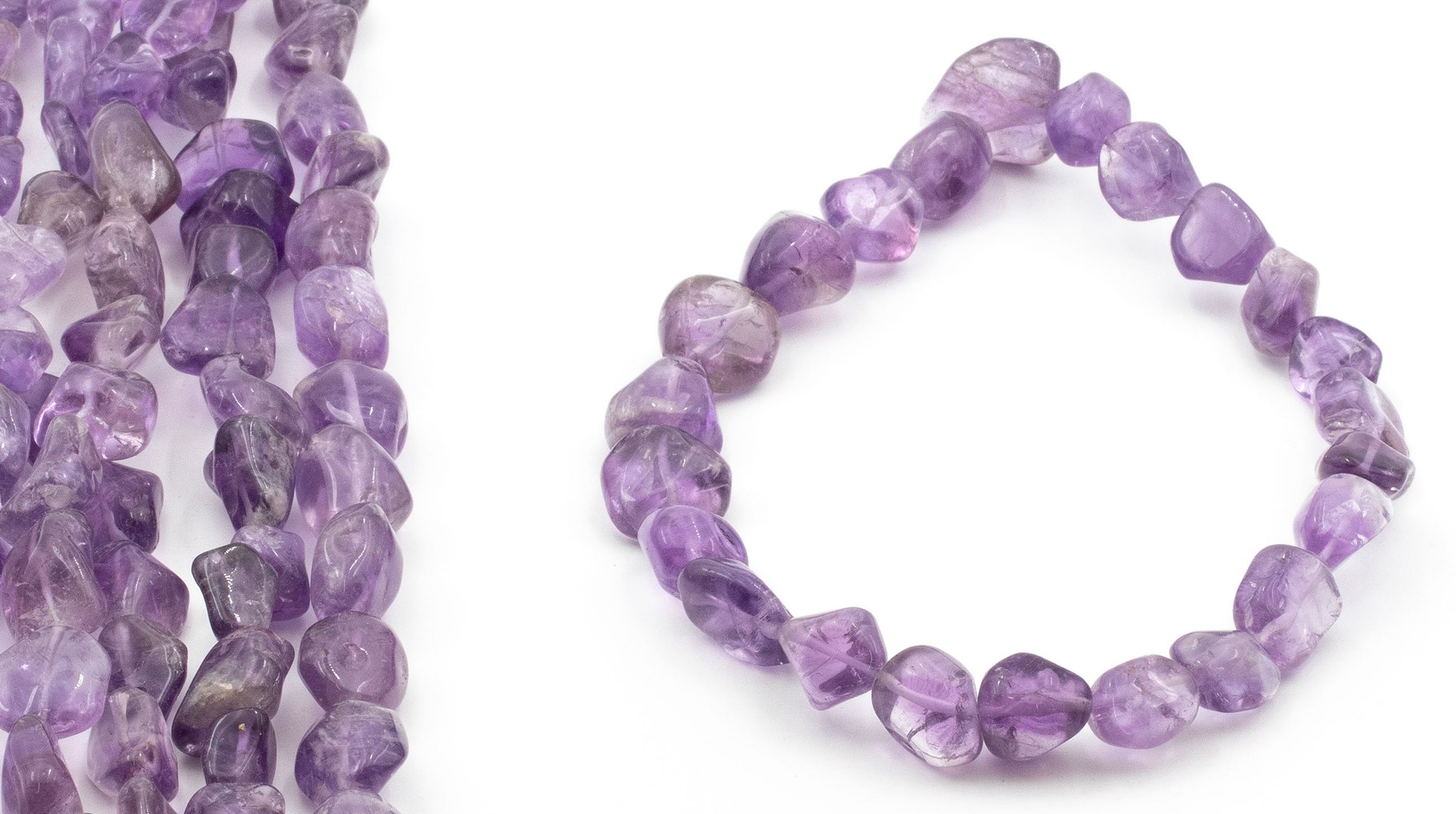 Image de Amethyst Trommelsteine Strang (alle)