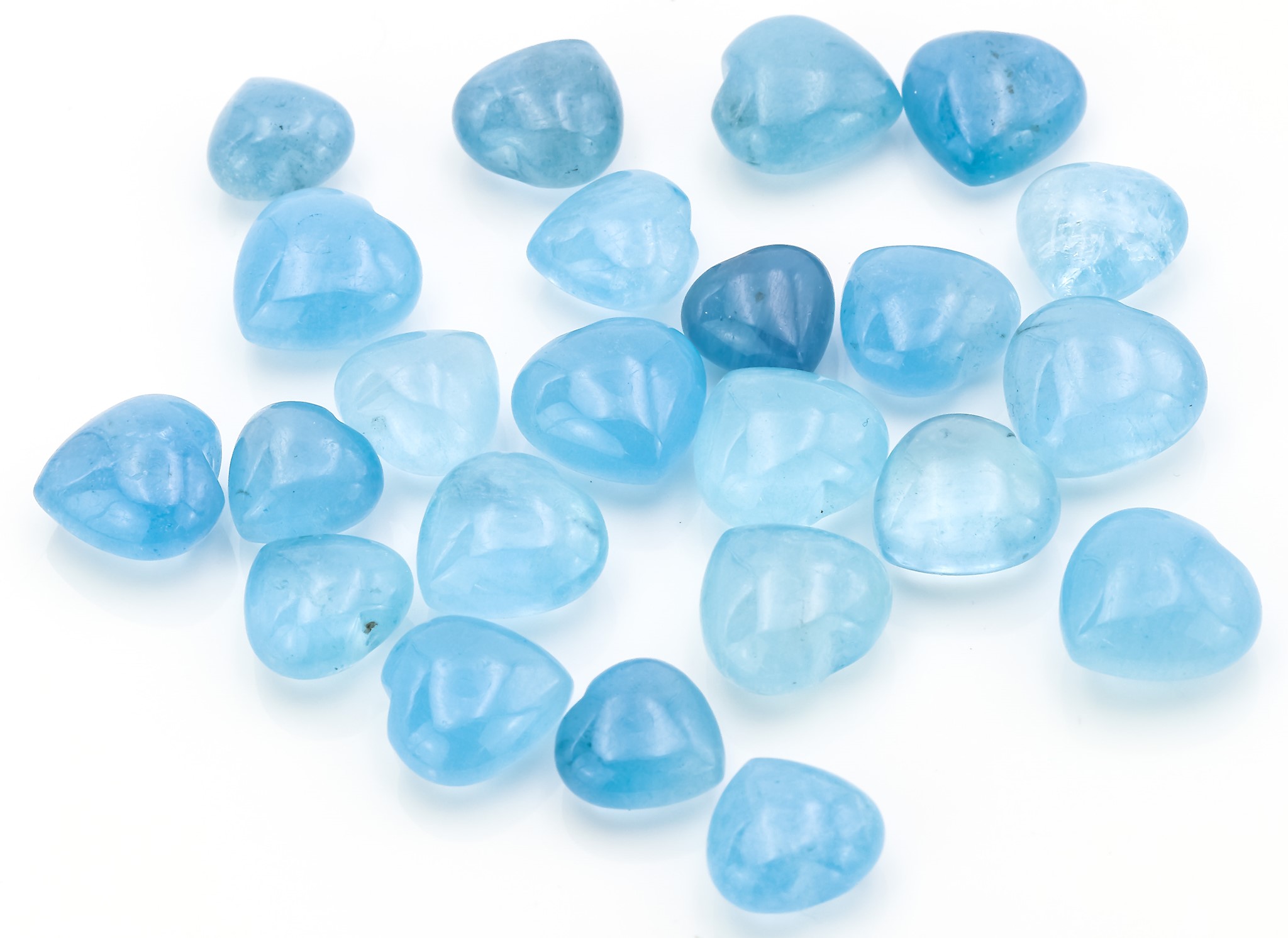 Bild von Aquamarin "Love Hearts" 12-15mm 