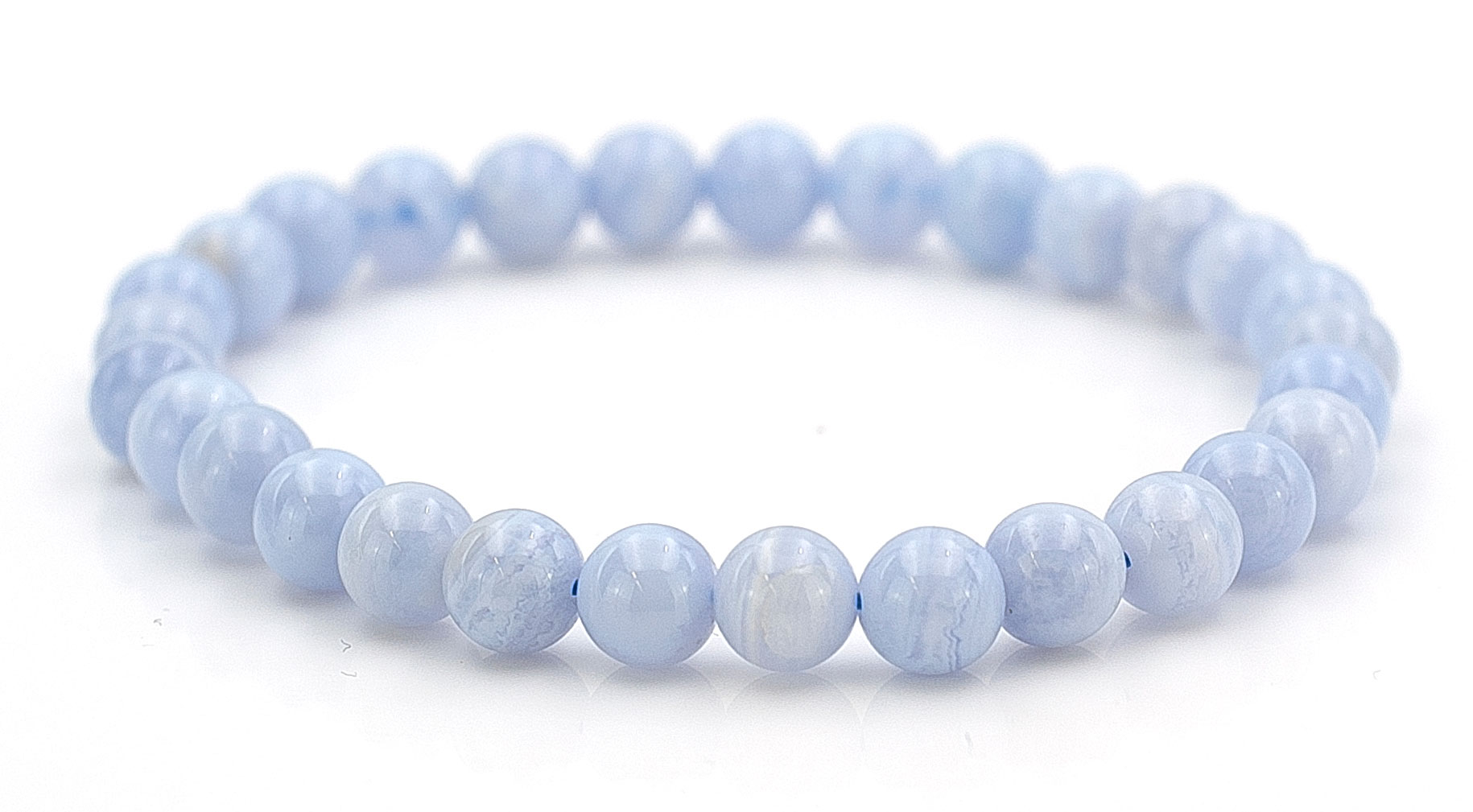 Bild von Chalcedon Kugeln  6mm Armband Standard