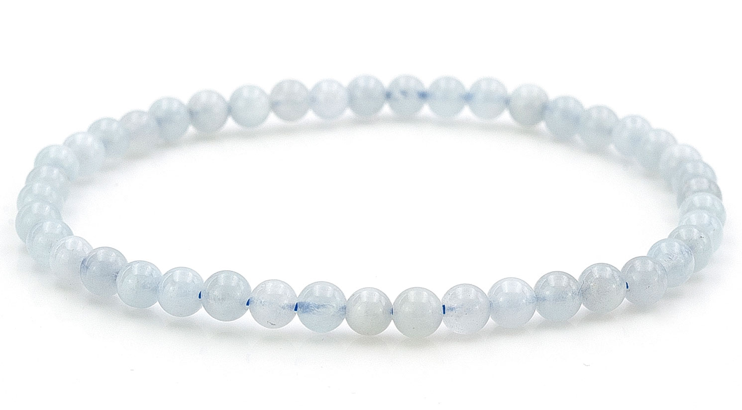 Bild von Aquamarin Kugeln  4mm Armband