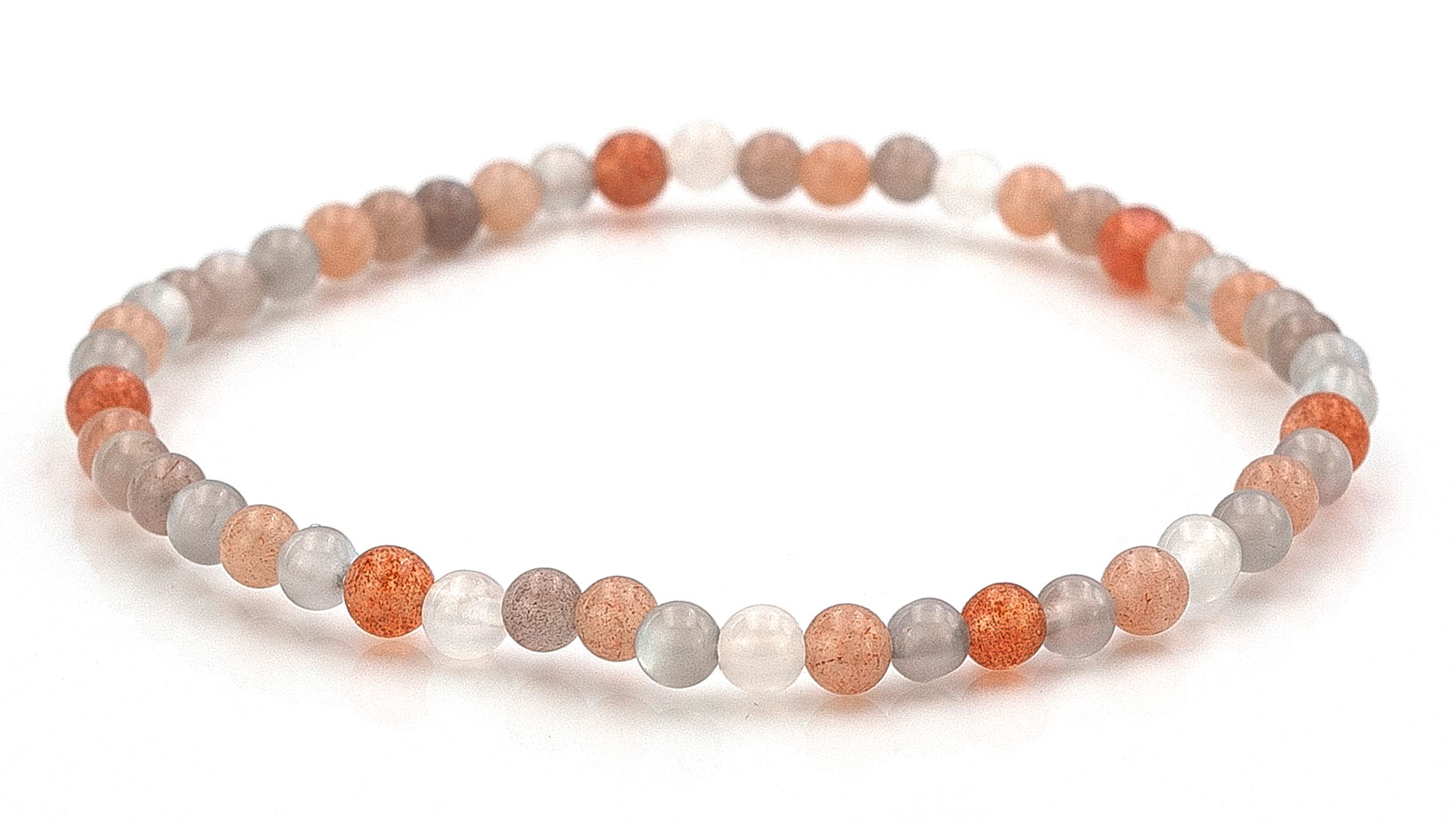 Bild von Mondstein Kugeln  4mm Armband (mc)