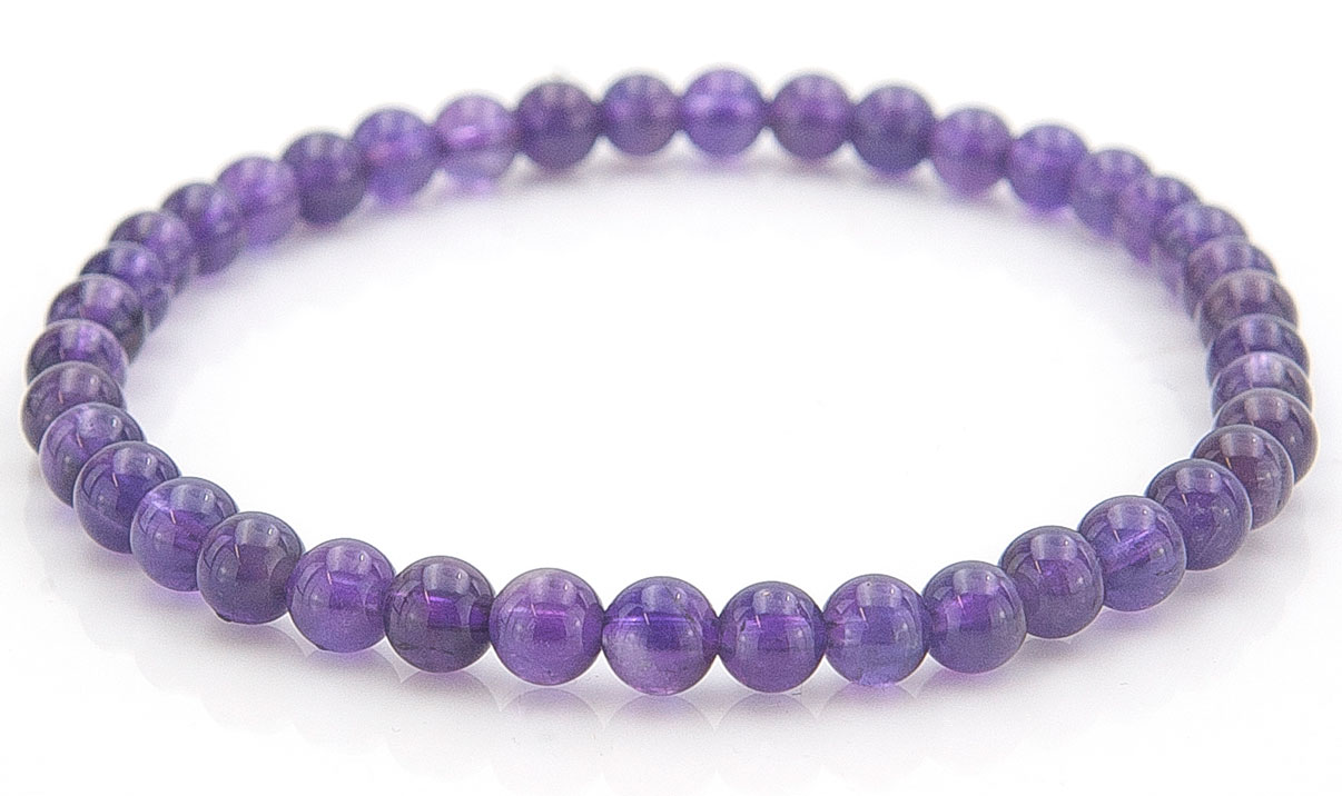 Bild von Amethyst Kugeln  4mm Armband Standard