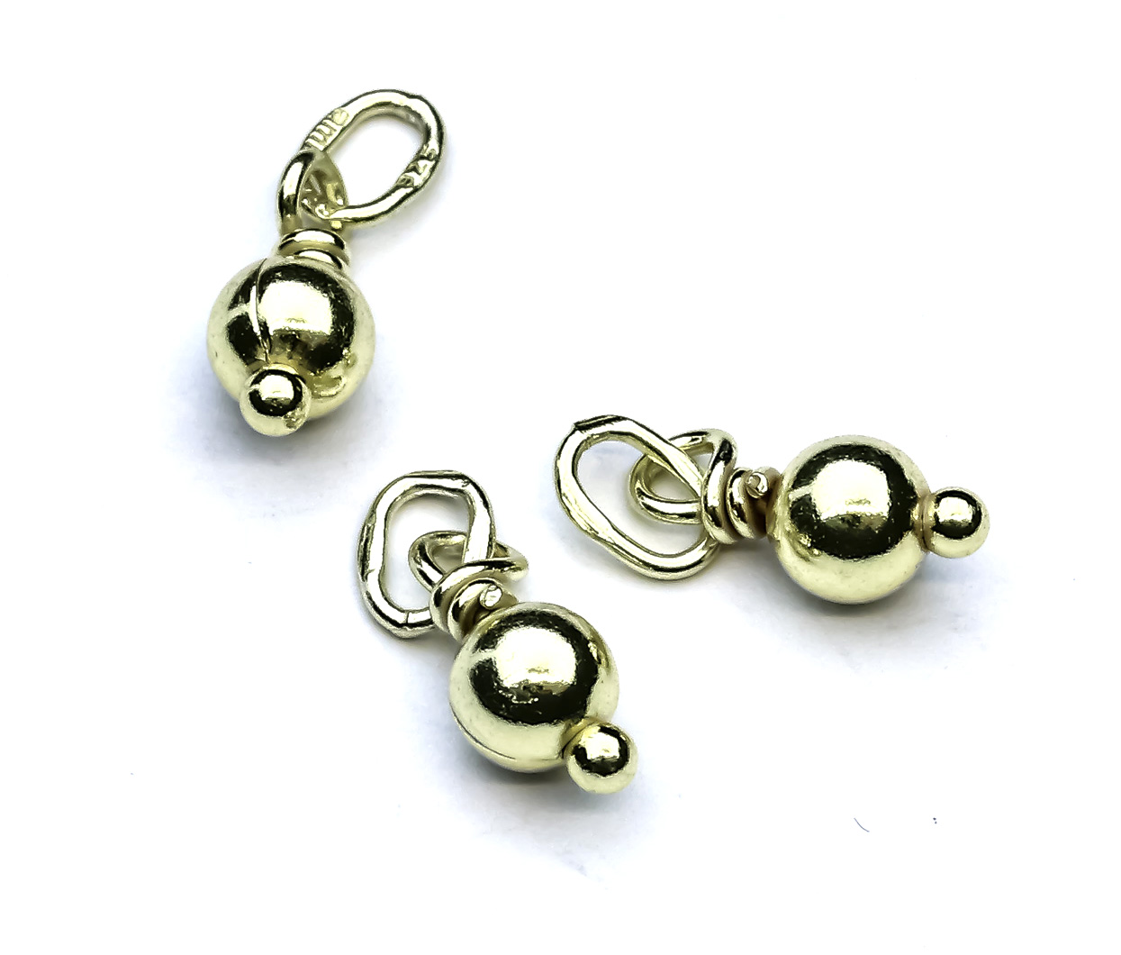 Immagine di Silber Kugel  4mm Charm. Silber vergoldet