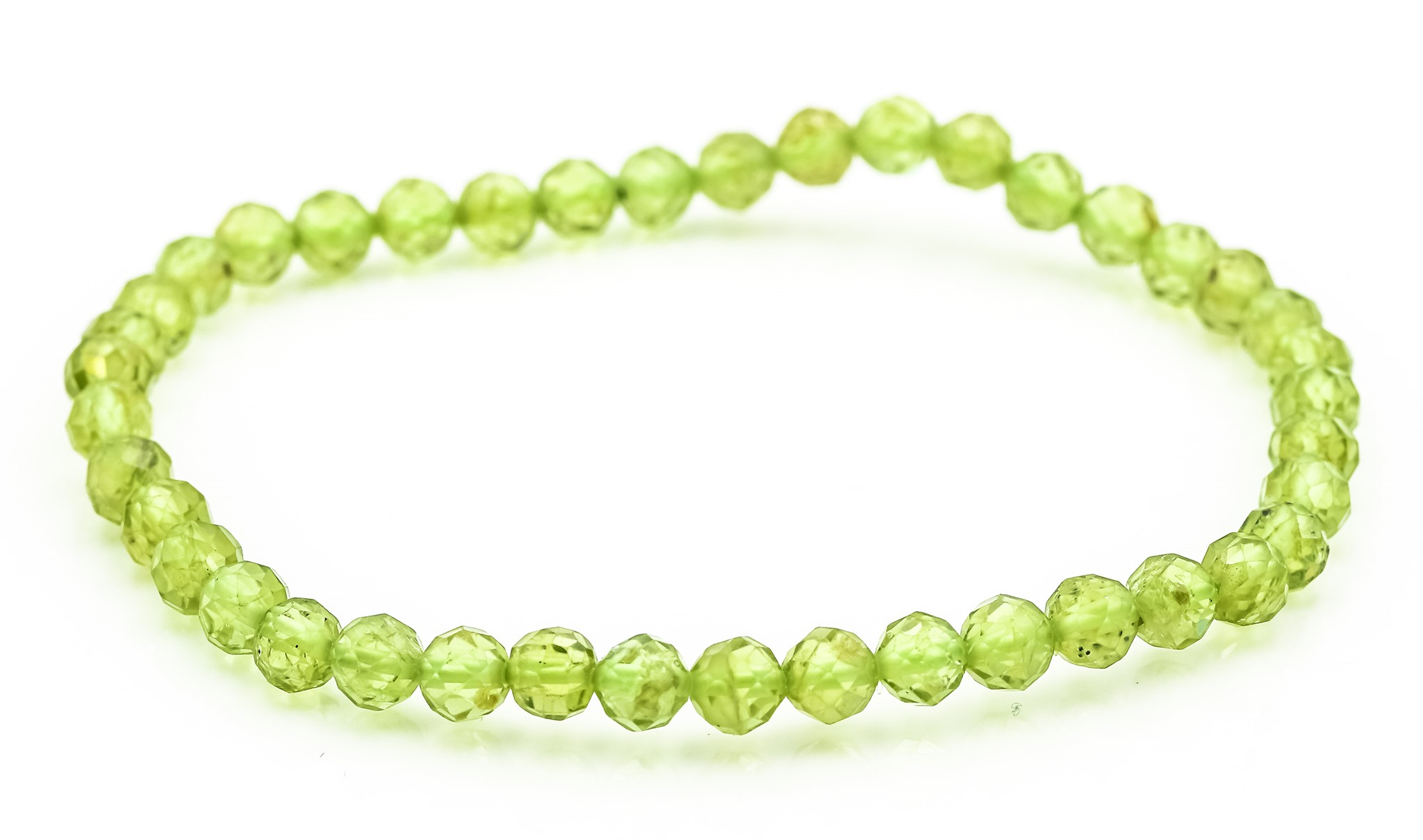 Immagine di Peridot fac. Kugeln  4mm Armband 