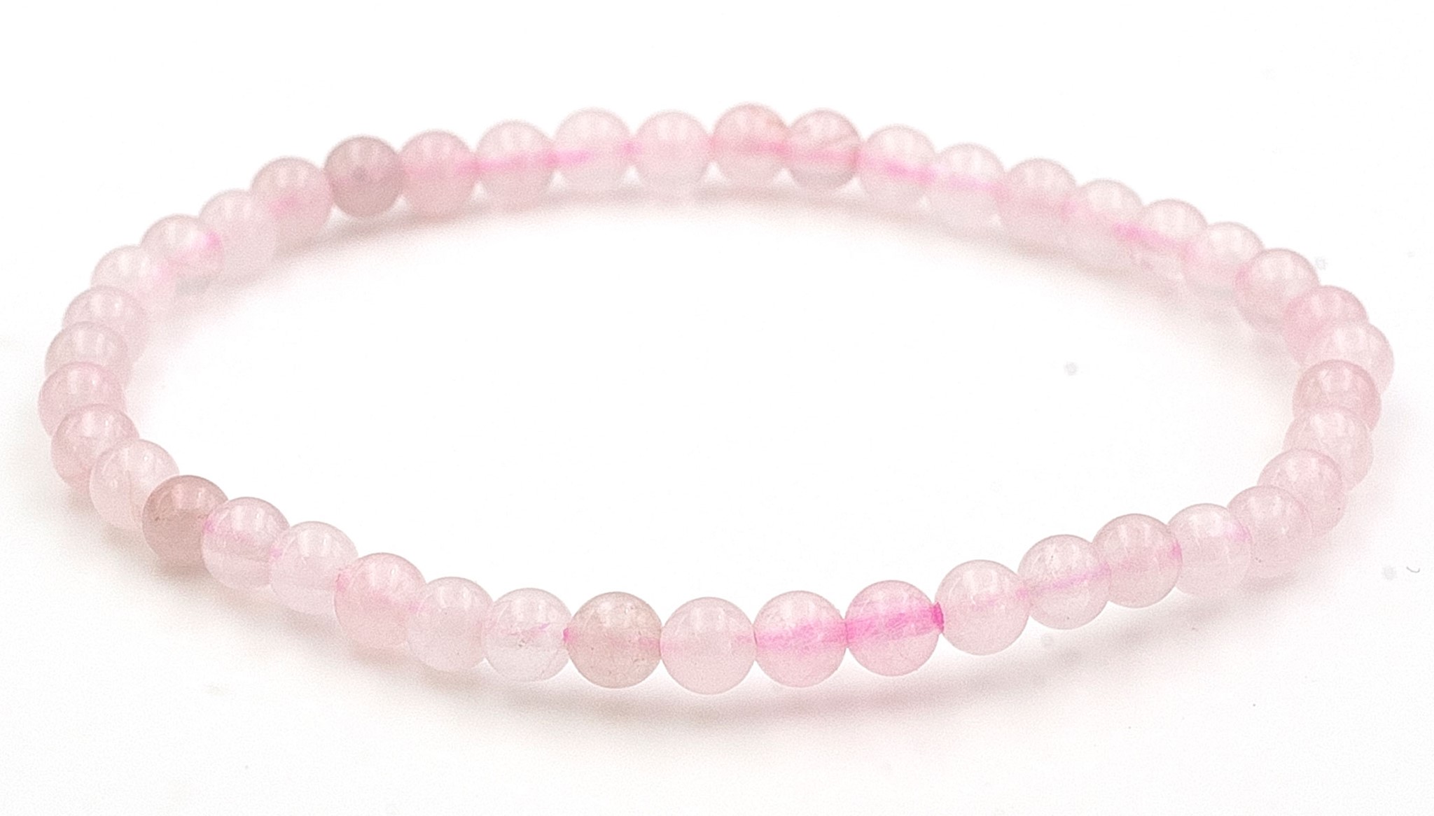 Image de Rosenquarz Kugeln  4mm Armband A-Qualität