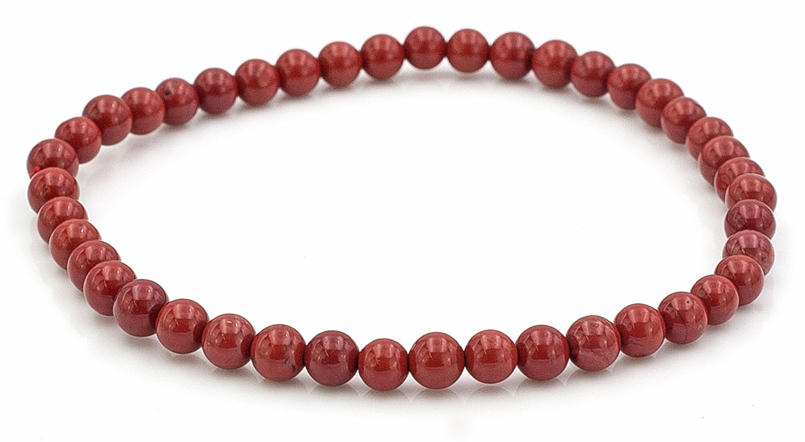 Roter Jaspis Kugeln  4mm Armband