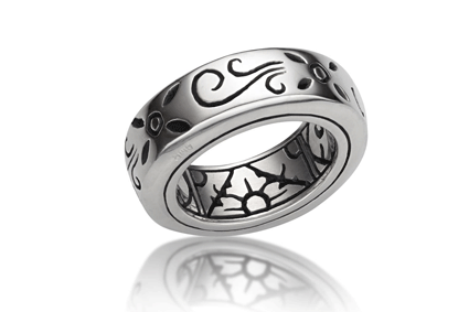 Image de Ring mit versch. Symbolen, 8mm, 925 Silber