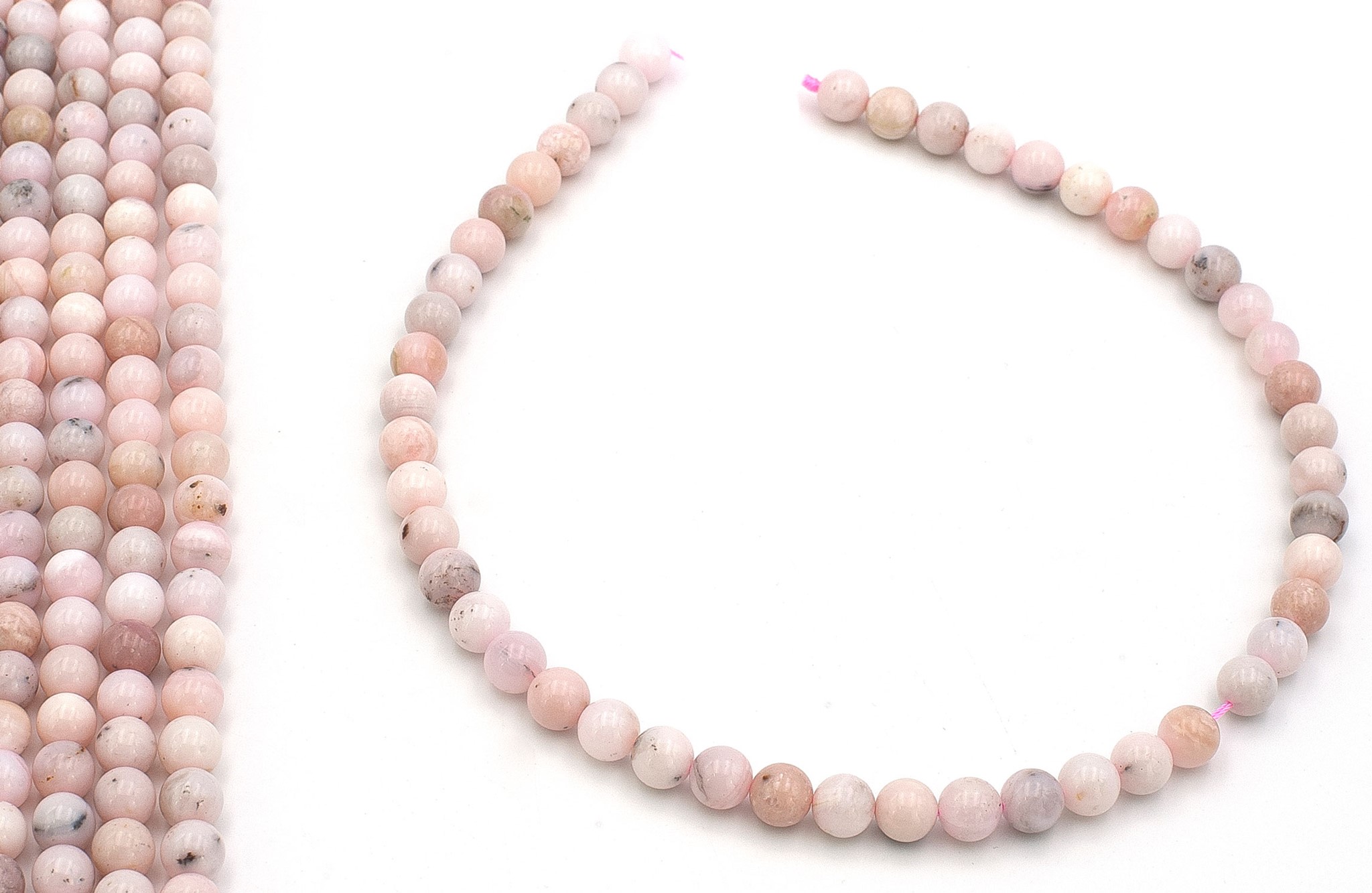 Andenopal Kugel  8mm Strang (rosa) 