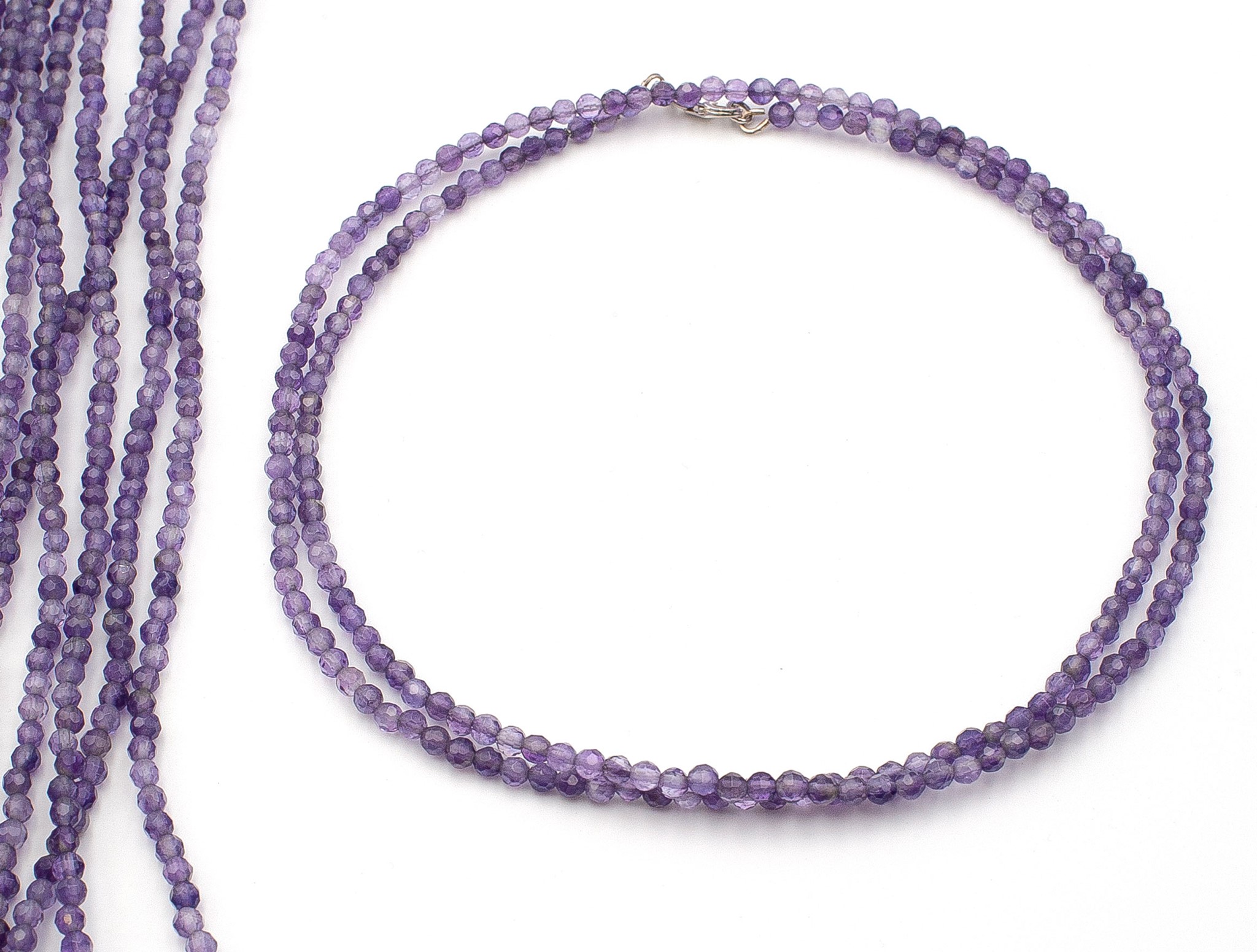 Image de Amethyst fac. Kugel 4mm, 80cm Kette