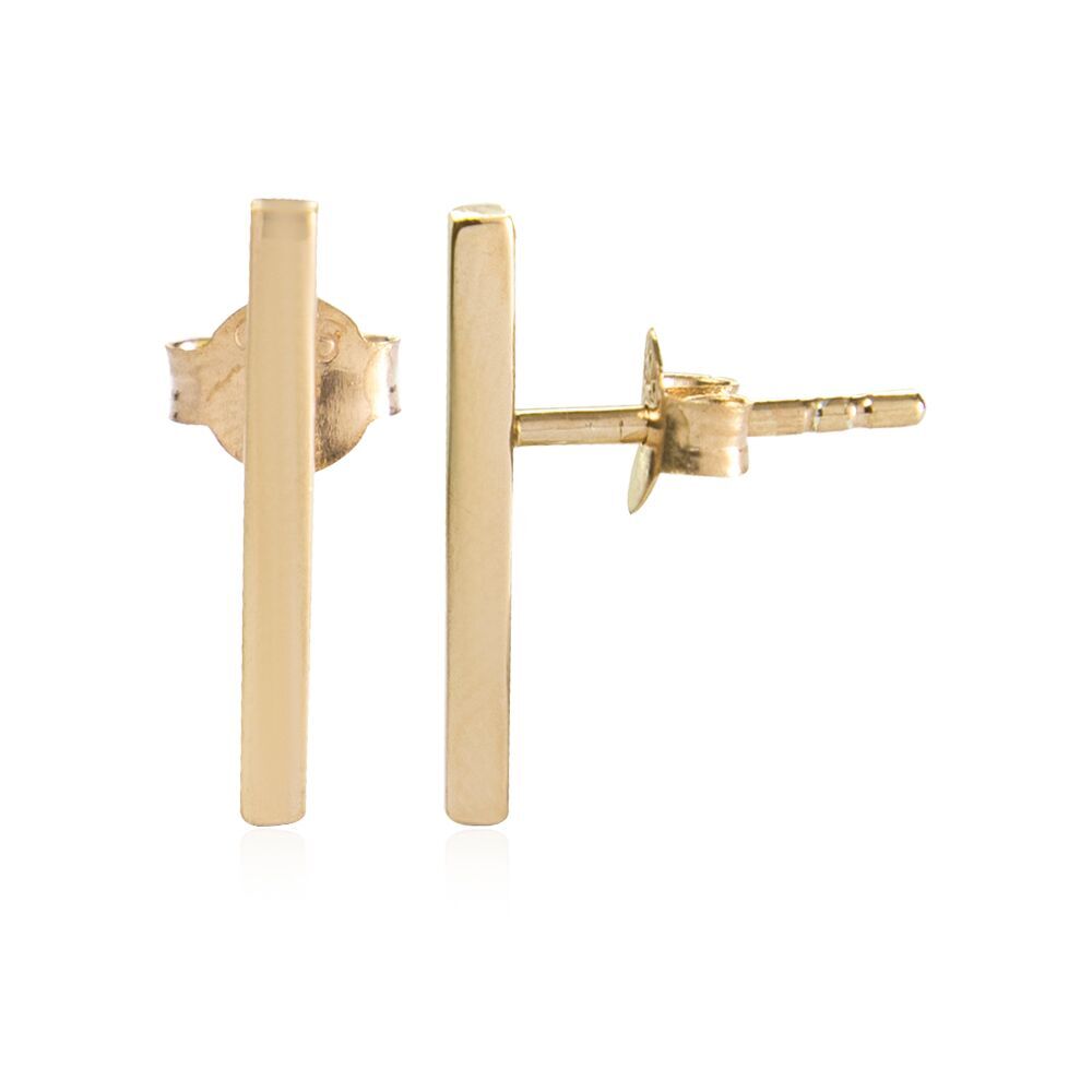 Bild von Silber "Stab 15x1.5mm Ohrstecker, Vergoldet (1 Micron)